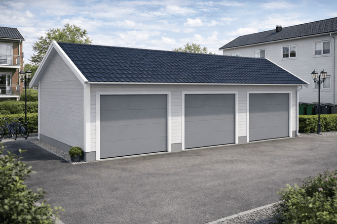 Hovedbilde Fleksibel rekkegarasje – 3 meter plasser ...