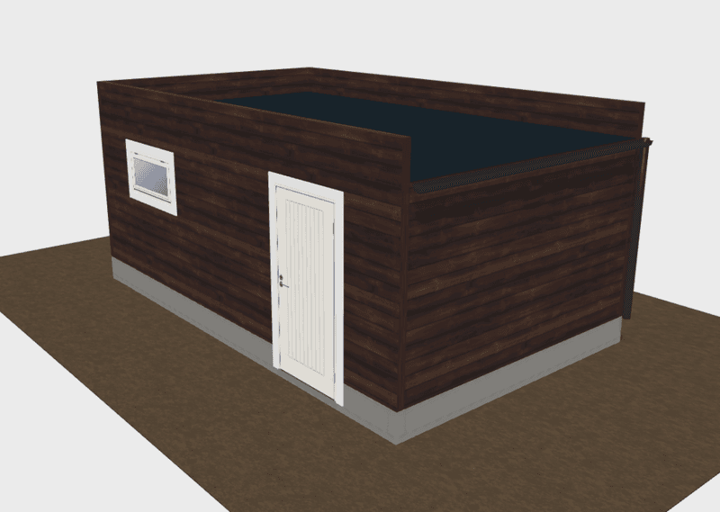 Enkelgarasje 3,6 x 6,0 m – Funkis med flatt tak, ferdige elementer