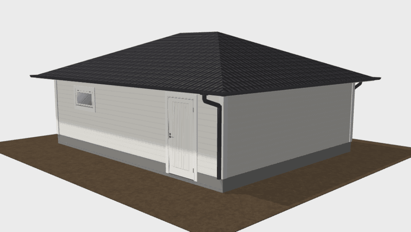 Dobbelgarasje 6,2 × 7,8 m – valmtak(22°, 30° eller 36°), ferdige elementer