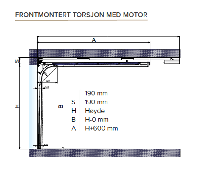 Hovedbilde Garasjeport RF Slett – 425 cm bredde, RAL ...